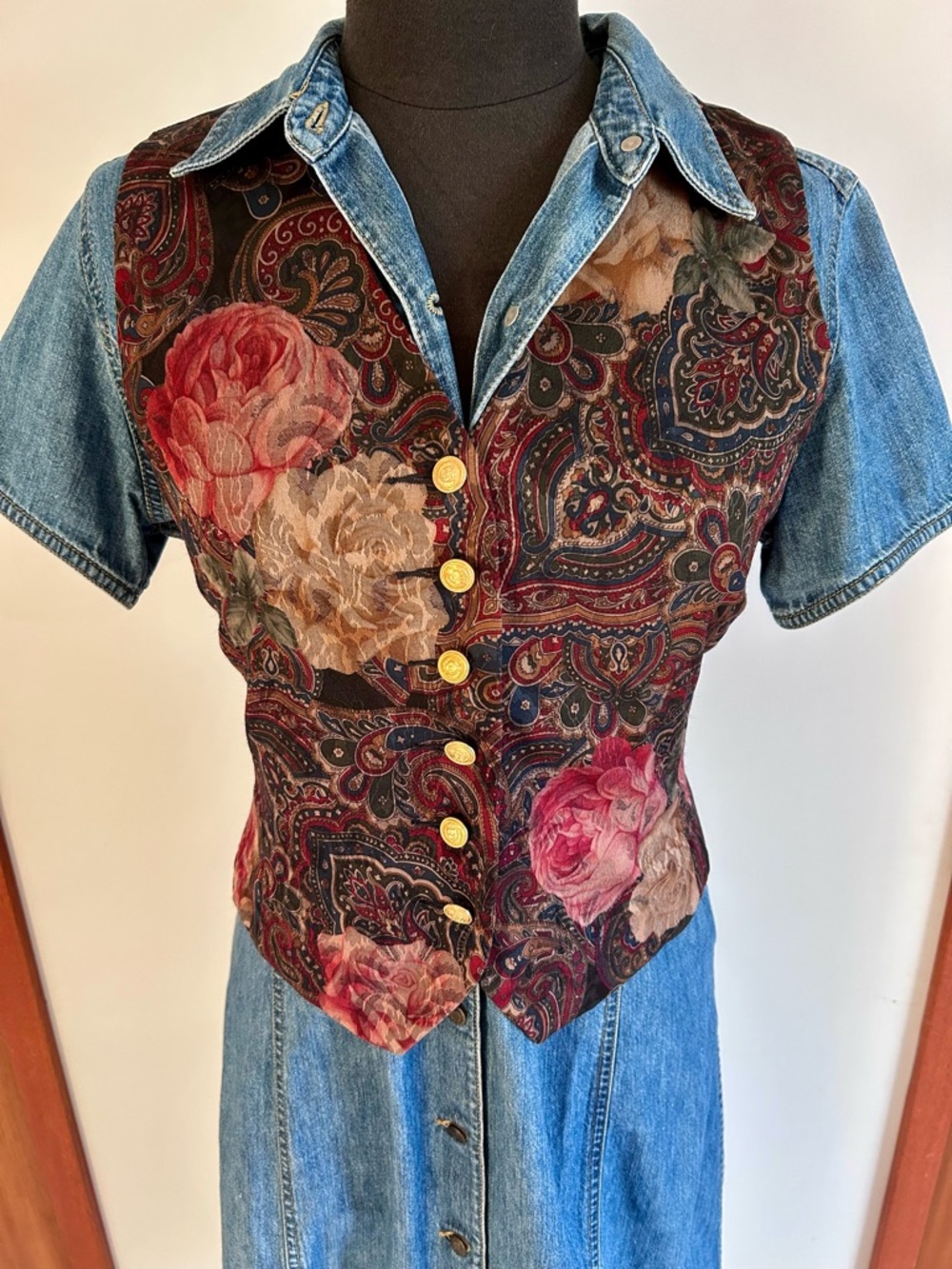 Liz Claiborne 90s Vintage Paisley Floral Vest